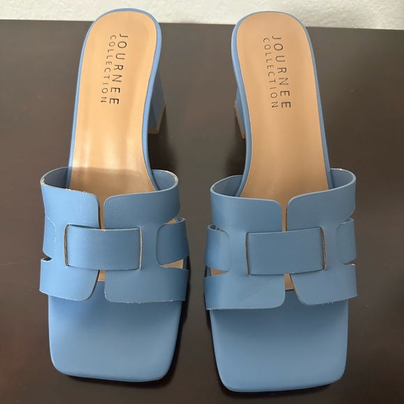 Journee Collection Shoes - Light Blue heels- Journee